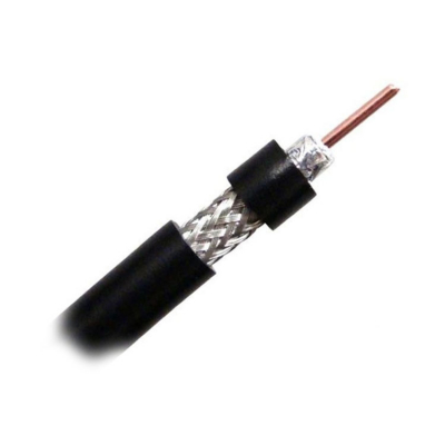 VHF-Kabel RG58 SLL Svart 6 mm x 100 m