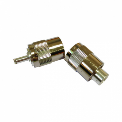 VHF-Kontakt PL259 För 6 mm Kabel/Lödning 2-Pack