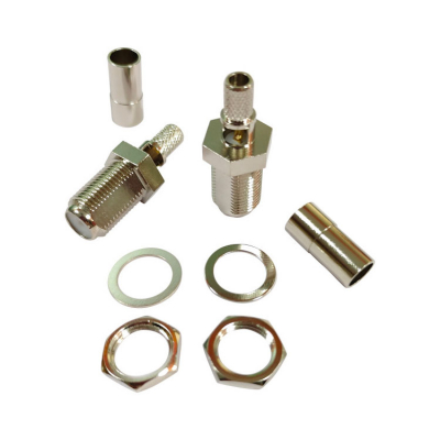 F-Kontakt Hona/Honkontakt För RG58-Kabel 2-pack