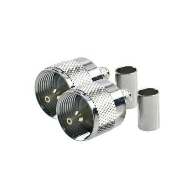 VHF-Kontakt PL259 För 6 mm Kabel RG58 2-pack