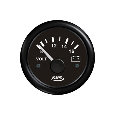 Voltmätare Svart 12V
