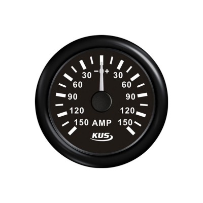 Amperemätare Svart Med 150Amp Shunt 12/24V