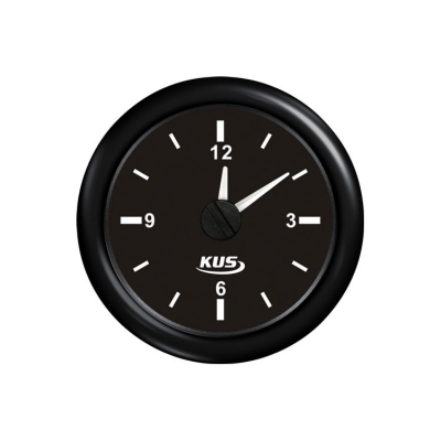 Klocka Svart 12/24V