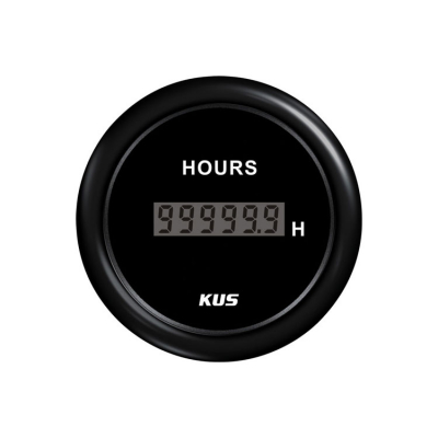 Digital Timräknare Svart 12/24V