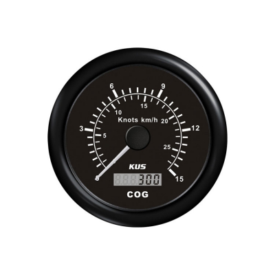 GPS Logg 0-15 Knop Svart 12/24V