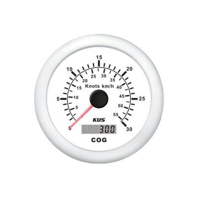 GPS Logg 0-30 Knop Vit 12/24V