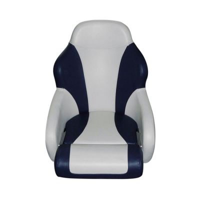 SD52 Båtstol Med Flip Up-Puff Navy/Ljusgrå