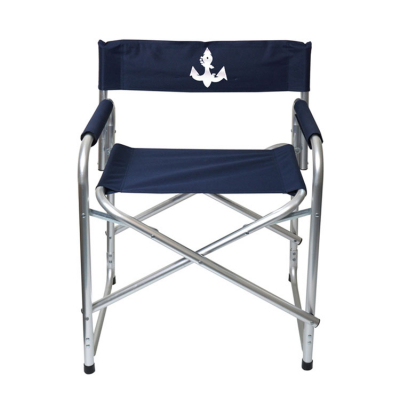 Däckstol Blå Aluminium L50xD42xH74 cm