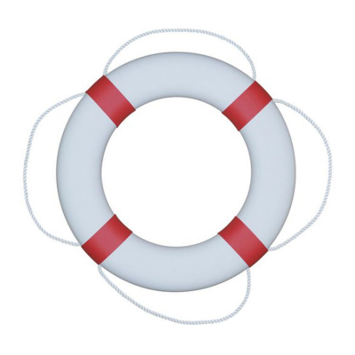 Livboj Vit Med Röd FP380 Utan Kastlina