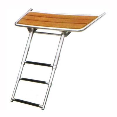 Badplattform Teleskopstege 3 Steg 84x38 cm Ø25 mm Rör