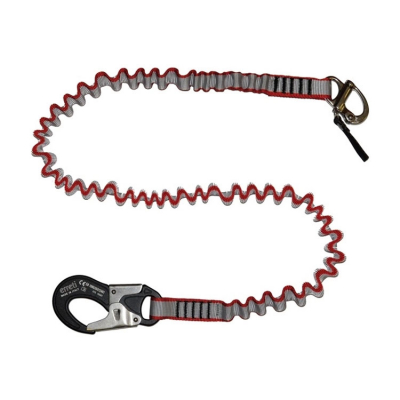 Livlina Med Svart Säkerhetskrok & Rostfri Schackel 2 m 25 mm