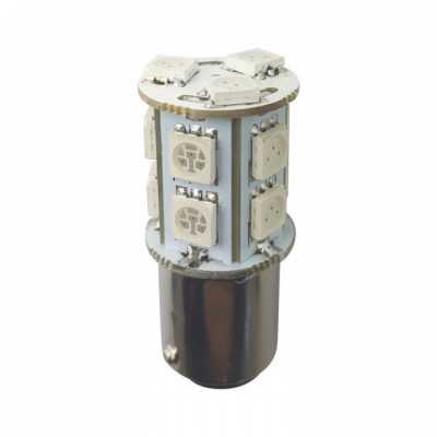 LED-Lanternlampa BAY15D 10-36Vdc Röd Ø19x43 mm 2-pack