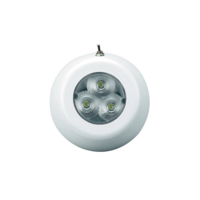 LED-Taklampa Utanpåliggande Med Brytare 12/24V Ø 88 mm