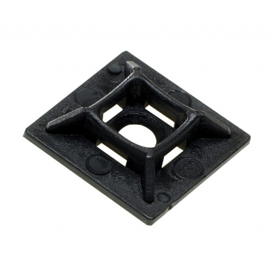 Sockel För Buntband Svart 28x28mm Med Lim (10-pack)