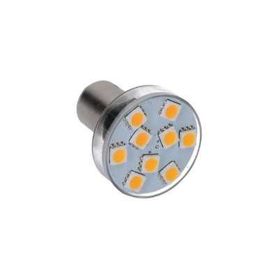 LED-Bajonett Röd/Vit BA15S Ø 32x38 mm 10-35vdc 10W