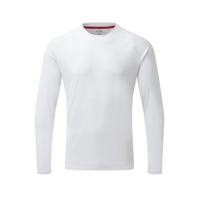 UV011 Herr UV Tec Långärmad T-Shirt Vit
