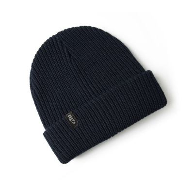 HT37 Flytande Ribbstickad Mössa Navy