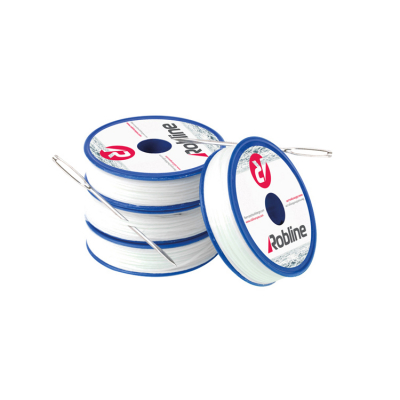 Vaxat Tackelgarn Med Nål Vit 0.8 mm 80 m 