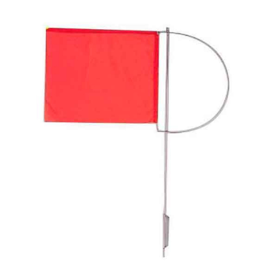 Vindvisare Rostfri Med Röd Flagga