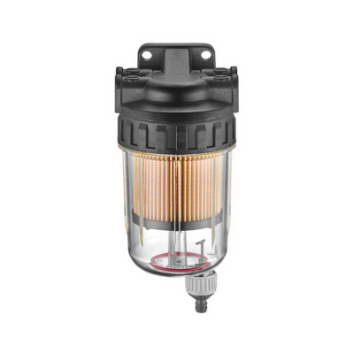 Bränslefilter Easterner 10 Micron Svart Aluminiumtopp & Avtappning 