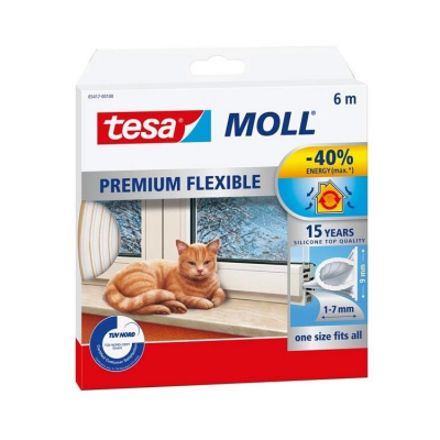 Tätningslist Silikon Vit 9 mm x 6 m