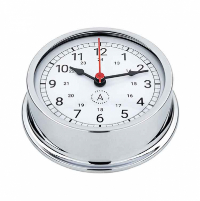 Pacific 120 Skeppsur Romerska Siffror Ø120/110mm Förkromad Mässing