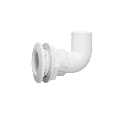 Bordsgenomföring Plast Vit 90° 38 mm