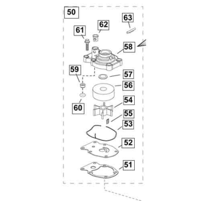 Impellerkit (Kit AY Water Pump 5008972)