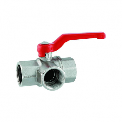 Trevägs kulventil Med Invändig Gänga