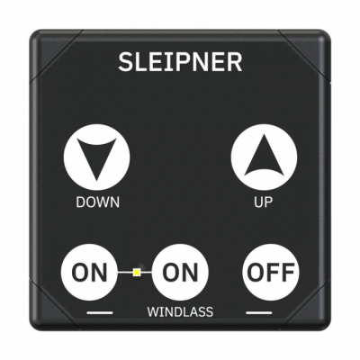 Kontrollpanel Ankarspel 70x70mm Svart (12/24v)