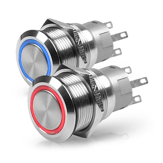 Momentanströmbrytare 12V 304 Rostfritt