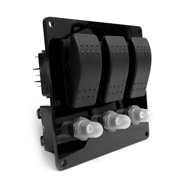 Brytarpanel För Brytare + CLB Svart Akryl