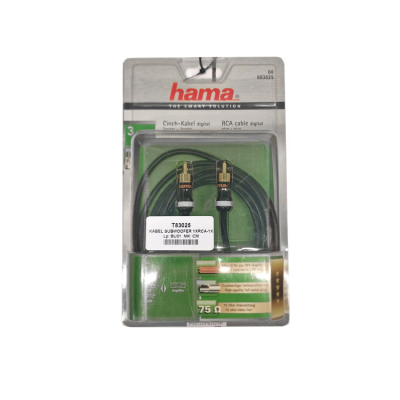 1xRCA - 1xRCA Kabel Subwoofer 3 m