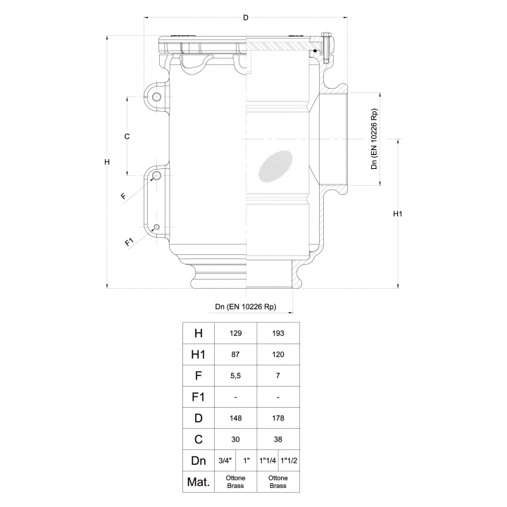 Sjövattenfilter Rostfritt