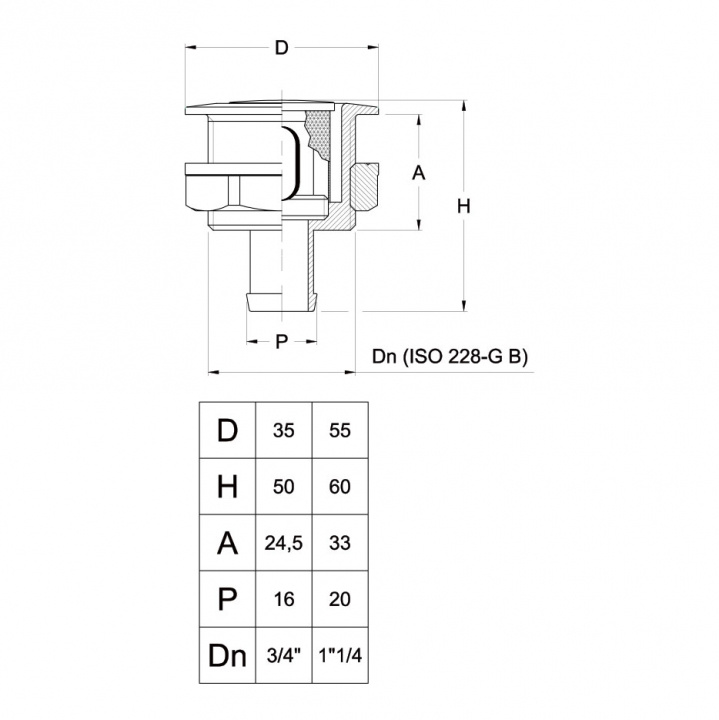 Luftningsventil Rak Flush