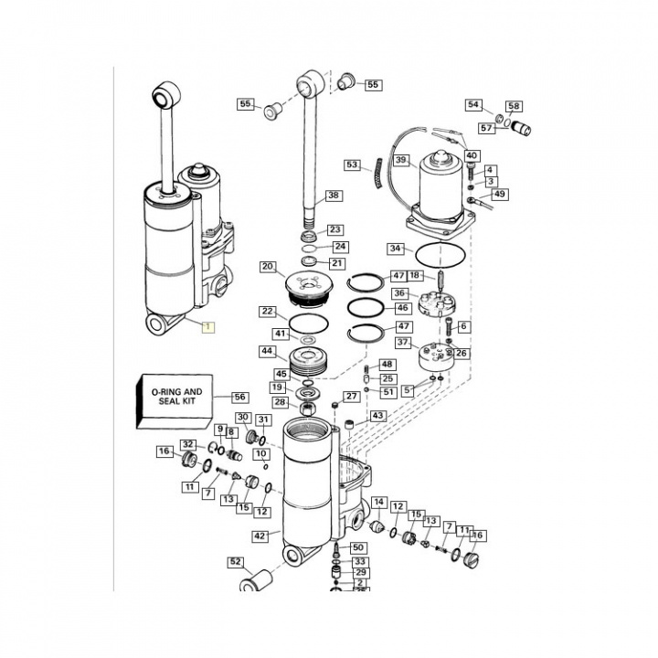 O-Ringsats Power Trim/Tilt 25-50 hk (0435567)