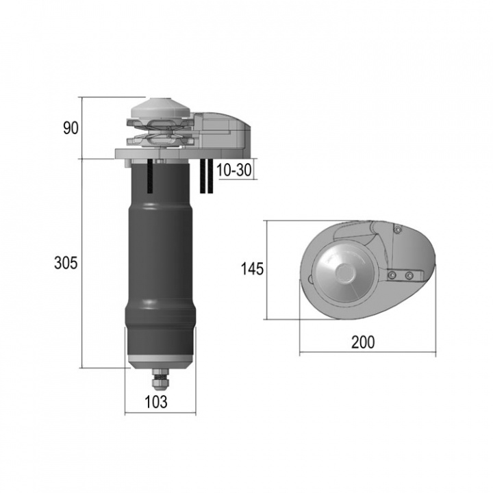 XP800 Ankarspel 500W 12V Kätting/Lina