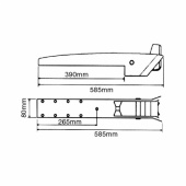 Ankarrulle Vippbar AISI 316 L-585mm B-80mm 10-20kg Ankarrulle Vippbar AISI 316 L-585mm B-80mm 10-20kg