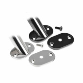 Oval Bricka Med Skruv Till Grabbräcke Svarteloxerad Oval Bricka Med Skruv Till Grabbräcke Svarteloxerad