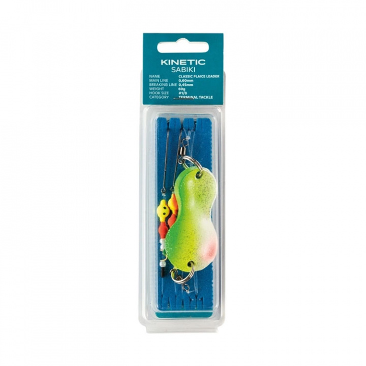 Sabiki Plaice Leader/Spoon Vit/Grön