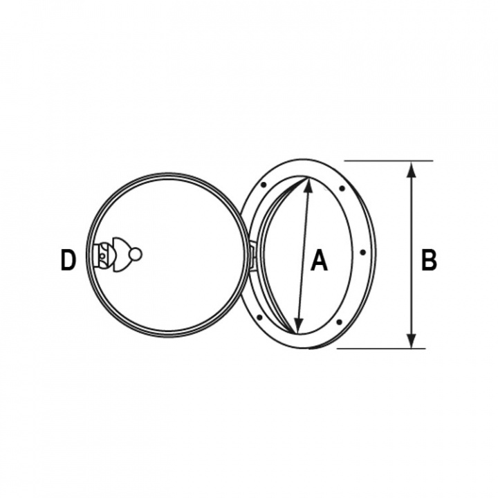 Inspektionslucka Rund Vit