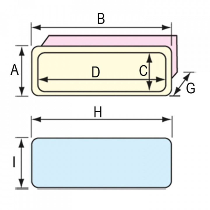 Handskfack 42x17x10cm Vit