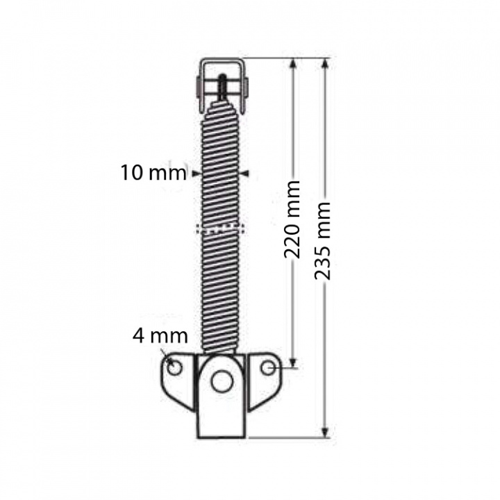Fjäderluckhållare Rostfri A2