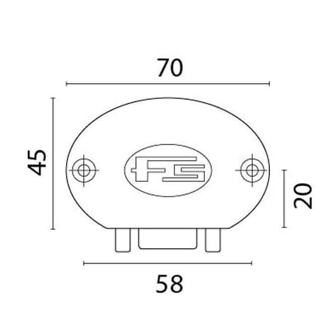 Skåplås Med Antivibration - Brun 70x45x20mm