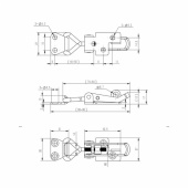 Excenterlås Med Lockbeslag Rostfri 76x26 mm Excenterlås Med Lockbeslag Rostfri 76x26 mm