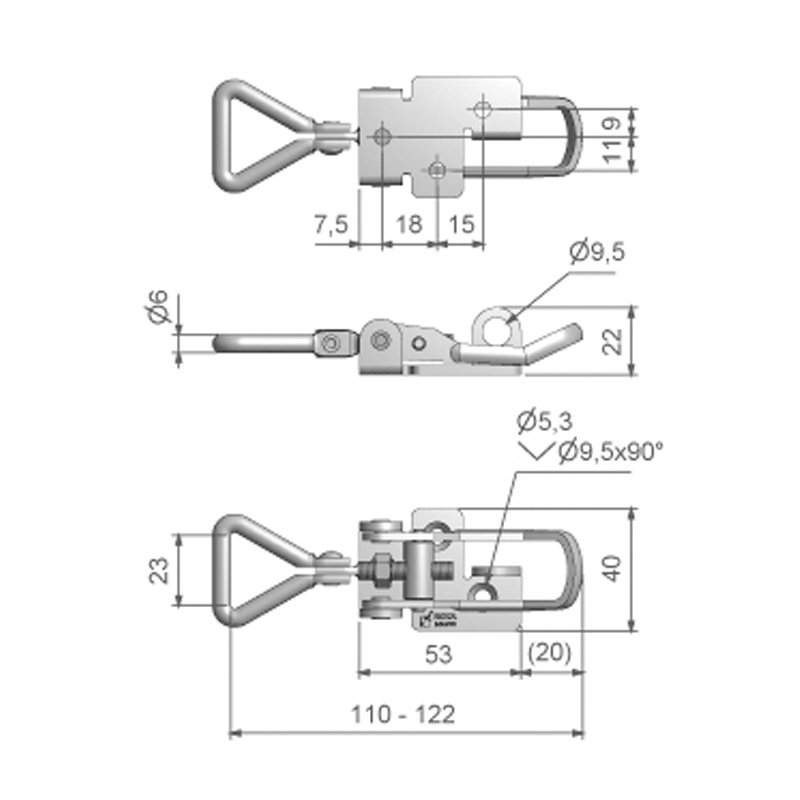 Excenterlås Utan Låsbeslag
