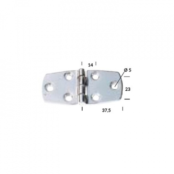 Gångjärn 37.5x76.5 mm