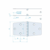 Gångjärn Rostfritt 150x75 mm Gångjärn Rostfritt 150x75 mm