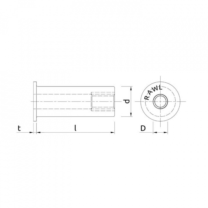 Rawlnut Expanderplugg Gummi 50-pack