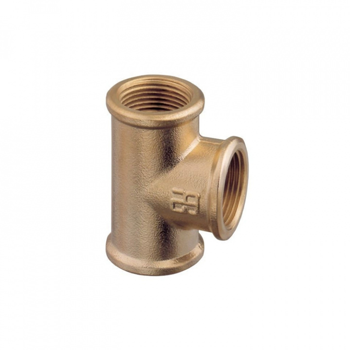 T-Stycke Invändig Gänga Mässing